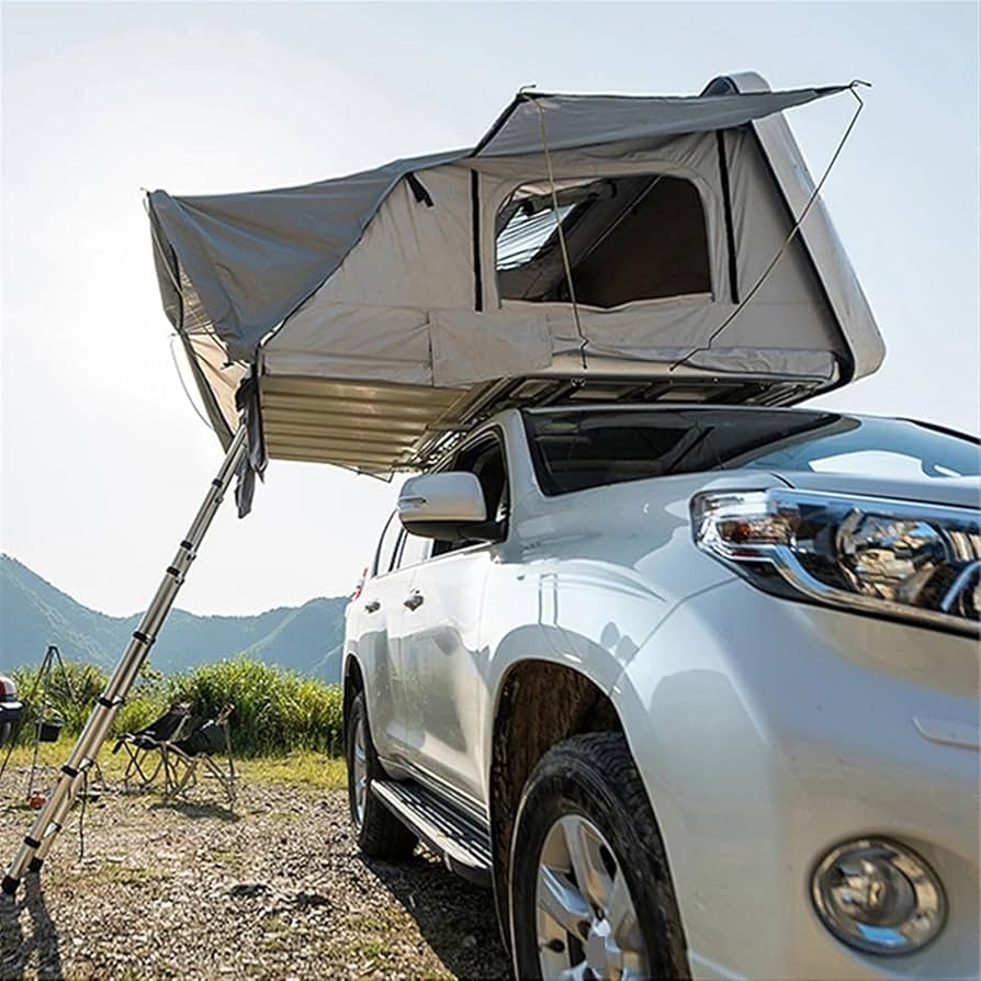 ※1040【訳あり】　4人用大型ルーフテント ルーフテント outdoor はしご付き 開閉 車上テント キャンプ